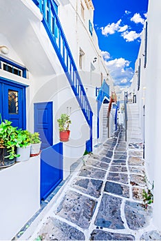 Mykonos, Greece - Beautiful whitewashed village in Greek Islands