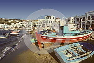 Mykonos harbor, Greece