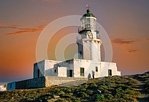 Mykonos island Greece, the lighthouse of Mykonos