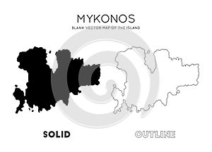 Mykonos map.