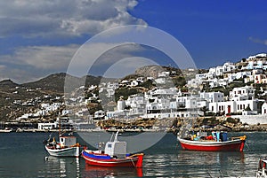 Mykonos port, Greek islands