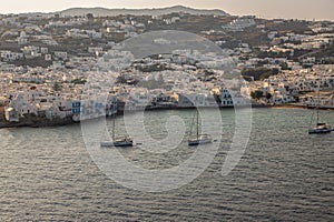 Mykonos View from a Cruise Ship photo