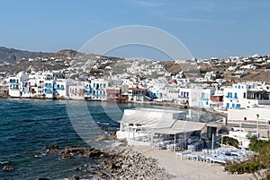 Mykonos Waterfront with Iconic Cycladic Architecture