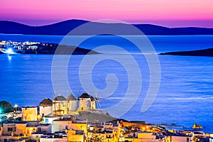 Mykonos, windmill in Greek Islands, Greece