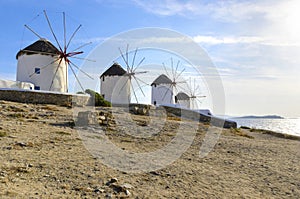 Mykonos windmills, Chora, Greece