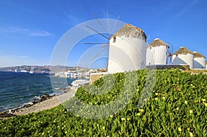 Mykonos windmills, Chora, Greece