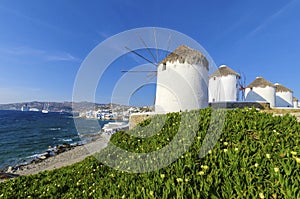 Mykonos windmills, Chora, Greece