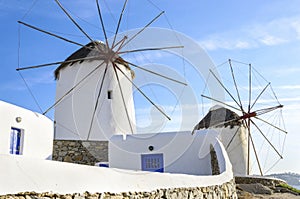 Mykonos windmills, Chora, Greece