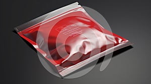 Mylar pouch plastic bag mockup generated by AI tool.