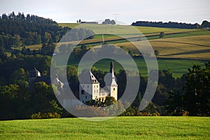 Mylau castle in Reichenbach im Vogtland district of Vogtland, Saxony, Germany. It is one of the best-preserved medieval castles in