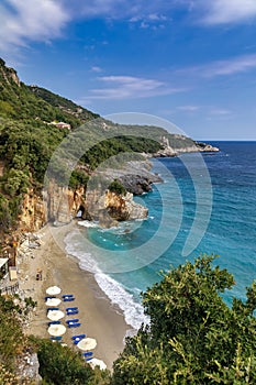 Mylopotamos beach at Tsagarada of Pelion in Greece