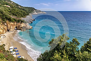 Mylopotamos beach at Tsagarada of Pelion in Greece