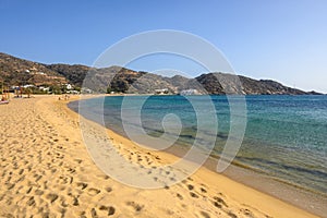 Mylopotas beach on Ios Island. Greece photo