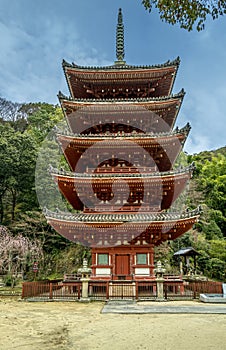 Myoo-in, Gojunoto - 5 storey pagoda, Fukuyama, Hiroshima perfecture, Japan