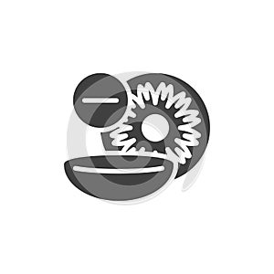 Myopia eye lens vector icon