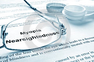Myopia (nearsightedness) photo
