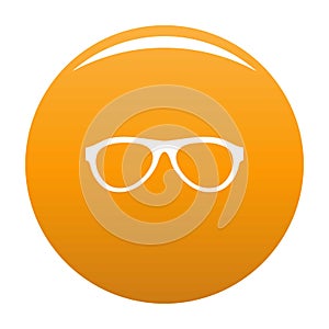 Myopic glasses icon vector orange