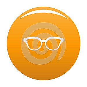 Myopic spectacles icon vector orange photo