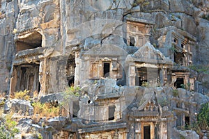 Myra - antique town in Lycia where the small town of Kale, Demre, is situated today in present day Antalya Province of Turkey photo