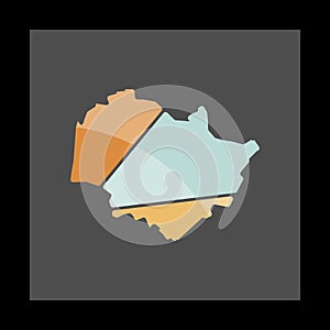 Myrhorod City Map Simple Geometric Creative Logo