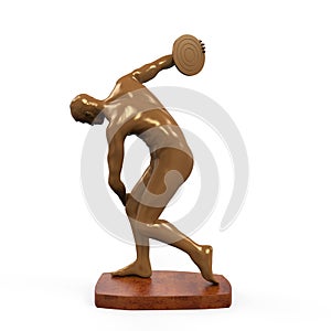 Myron Statue Isolated