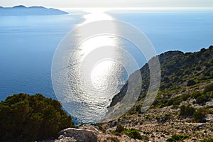 Myrthos beach panoramic view