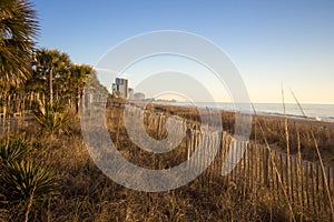 The Myrtle Beach Coast And Skyline