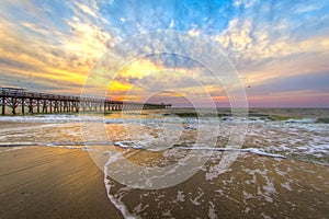 Myrtle Beach Fishing Pier Sunrise Landscape