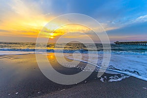 Myrtle Beach Fishing Pier Sunrise Landscape