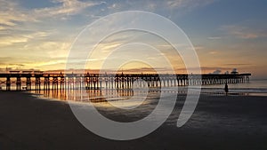 Myrtle beach pier at dawn
