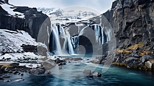 Myrtle Beach Waterfall: A Winter Wonderland In The Arctic Mining Region