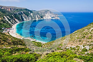 Myrtos Bay and Beach on Kefalonia Island, Greece