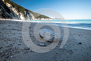Myrtos beach at Cefalonia island, Greece