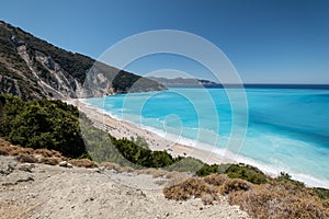 Myrtos beach at Cefalonia island, Greece