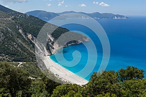 Myrtos Beach at Kefalonia, Ionian Islands, Greece