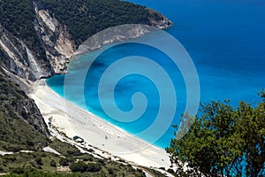 Myrtos Beach at Kefalonia, Ionian Islands, Greece