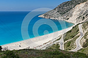 Myrtos Beach at Kefalonia, Ionian Islands, Greece