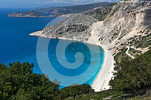 Myrtos Beach at Kefalonia, Ionian Islands, Greece