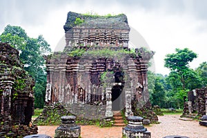MySon temples in cloudy weather Vietnam