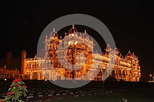 Sunday light show at Mysore Palace photo
