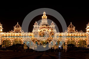 Mysore Palace lights photo