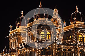 The Mysore Palace at night photo