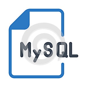 MySQL file glyphs double color icon