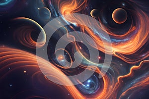 A mysterious and beautiful interstellar pattern of stars and galaxies generated by Ai photo