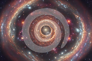A mysterious and beautiful interstellar pattern of stars and galaxies generated by Ai photo