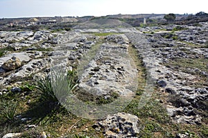 Mysterious cart ruts in Malta.