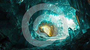 A Mysterious Cave With a Glimmering Light