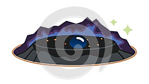 Mysterious Cave Interior, Exploration and Hidden Wonders, vector design Generative AI