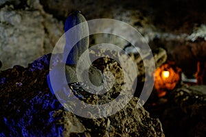 Mysterious cave on ishigaki Island with phallus