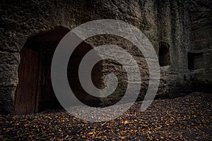 Mysterious caves, vaults and rock cellars near Uberlingen on Lake Constance photo